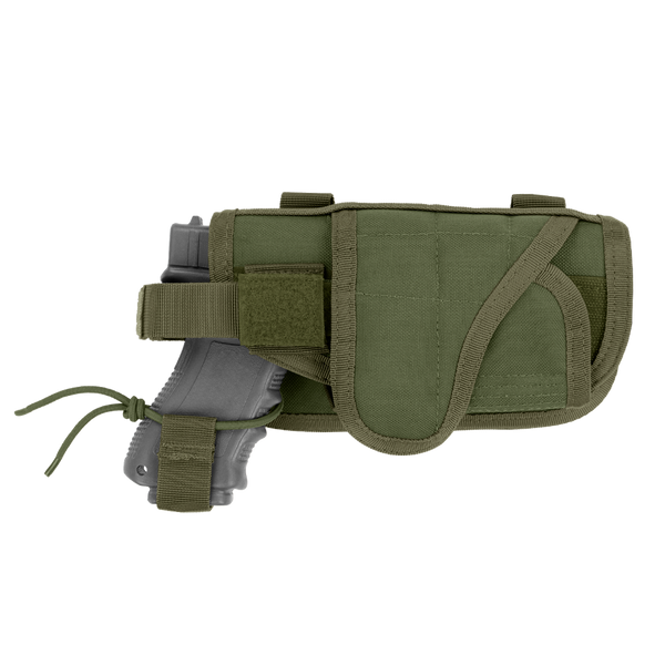 The Condor HT Holster in Olive Drab, shown with a gray training pistol partially inserted, is displayed against a plain white background.
