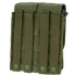 The Condor Double AK/AR Mag Pouch, in green, features MOLLE webbing and snap-button straps, with a magazine partially visible in the upper right corner.