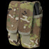 A Condor Double AK/AR Mag Pouch in Scorpion OCP holds two magazines and features a camouflage design.