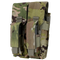 The Condor Double AK Kangaroo Mag Pouch in Scorpion OCP features two compartments, each secured by a flap and hook-and-loop straps, with a camouflage-patterned design.