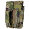 The Condor Double AK Kangaroo Mag Pouch in Scorpion OCP features two compartments, each secured by a flap and hook-and-loop straps, with a camouflage-patterned design.