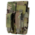 The Condor Double AK Kangaroo Mag Pouch in Scorpion OCP features two compartments, each secured by a flap and hook-and-loop straps, with a camouflage-patterned design.