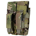 The Condor Double AK Kangaroo Mag Pouch in Scorpion OCP features two compartments, each secured by a flap and hook-and-loop straps, with a camouflage-patterned design.
