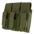 The Condor Triple AK Kangaroo Mag Pouch in olive drab features three compartments with flap closures, designed to securely hold rifle magazines.