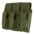The Condor Triple AK Kangaroo Mag Pouch in olive drab features three compartments with flap closures, designed to securely hold rifle magazines.
