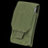 The Condor Tech Sheath is a green tactical nylon pouch with a flap closure and front strap, perfect for carrying small items or accessories—ideal for EDC, law enforcement, or military use.