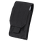 The Condor Tech Sheath is a black nylon EDC pouch with a front flap and hook-and-loop closure, ideal for carrying tools, phones, or small accessories—perfect for bushcraft or military use.