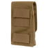 The Condor Tech Sheath is a tan tactical nylon pouch with two horizontal front straps and a flap closure, ideal for military use or keeping your EDC gear organized at the range.