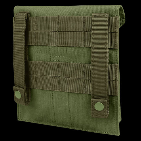 The Condor Side Plate Pouch is a green bag with straps.
