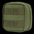 The Condor 4 x 4 Utility Pouch in Olive Drab features a zipper and horizontal MOLLE webbing on the front.
