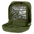 The Condor 4 x 4 Utility Pouch is an open green tactical pouch with a clear plastic window inside, ideal for holding and displaying documents or identification.
