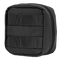 The Condor 4 x 4 Utility Pouch is a compact black pouch featuring front horizontal webbing and a right-side zippered closure, perfect for military use or shooting range trips.