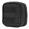 The Condor 4 x 4 Utility Pouch is a compact black pouch featuring front horizontal webbing and a right-side zippered closure, perfect for military use or shooting range trips.