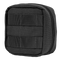 The Condor 4 x 4 Utility Pouch is a compact black pouch featuring front horizontal webbing and a right-side zippered closure, perfect for military use or shooting range trips.