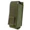 The Condor OC Pouch in Olive Drab is a tactical nylon pouch with a flap cover, partially revealing a small rectangular object inside.