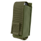 The Condor OC Pouch in Olive Drab is a tactical nylon pouch with a flap cover, partially revealing a small rectangular object inside.