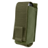 The Condor OC Pouch in Olive Drab is a tactical nylon pouch with a flap cover, partially revealing a small rectangular object inside.