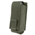 The Condor OC Pouch is an olive green nylon tactical pouch with a flap closure and visible stitching, partially revealing a white item inside.