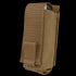 The Condor OC Pouch is a tan nylon tactical pouch with a flap closure, partially revealing a rectangular object inside.