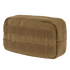 The Condor Utility Pouch is a rectangular tan tactical pouch with durable fabric and MOLLE webbing on the front and side—ideal for EDC or law enforcement use.