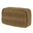 The Condor Utility Pouch is a rectangular tan tactical pouch with durable fabric and MOLLE webbing on the front and side—ideal for EDC or law enforcement use.