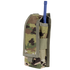 A Condor Radio Pouch in Scorpion OCP camouflage with a partially visible blue baton or antenna inside.