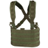 The Condor Ops Chest Rig in Olive Drab features padded shoulder straps and MOLLE webbing for modular attachments, shown on a white background.