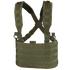 The Condor Ops Chest Rig in Olive Drab features padded shoulder straps and MOLLE webbing for modular attachments, shown on a white background.