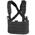 The Condor Ops Chest Rig features adjustable shoulder straps, front MOLLE webbing, and side buckle closures, shown here in black against a white background.