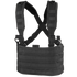 The Condor Ops Chest Rig features adjustable shoulder straps, front MOLLE webbing, and side buckle closures, shown here in black against a white background.