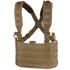 The Condor Ops Chest Rig is a tan tactical chest rig with adjustable shoulder straps and multiple attachment points, designed for carrying equipment.