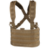 The Condor Ops Chest Rig is a tan tactical chest rig with adjustable shoulder straps and multiple attachment points, designed for carrying equipment.