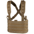 The Condor Ops Chest Rig is a tan tactical chest rig with adjustable shoulder straps and multiple attachment points, designed for carrying equipment.