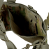Top view of the Condor Ops Chest Rig in Scorpion OCP, featuring empty interior compartment, visible camouflage fabric pattern, and straps with buckle.