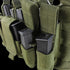 Close-up of the Condor Recon Chest Rig in Scorpion OCP, featuring multiple pouches for rifle and pistol magazines—ideal for bushcraft or law enforcement use.