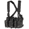 The Condor Recon Chest Rig in MultiCam Black features multiple pouches and adjustable straps, ideal for carrying gear and magazines.