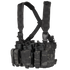 The Condor Recon Chest Rig in MultiCam Black features multiple pouches and adjustable straps, ideal for carrying gear and magazines.