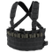 The Condor Rapid Assault Chest Rig is a black tactical vest with adjustable shoulder straps and front pouches that securely hold multiple rifle magazines.