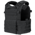 The Condor Modular Operator Plate Carrier Gen II, shown in black on a white background, features adjustable shoulder straps and multiple rows of webbing for attaching gear.