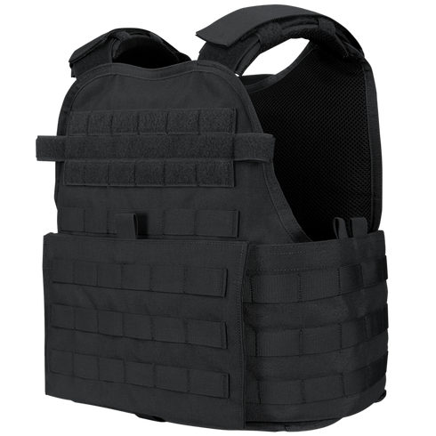 The Condor Modular Operator Plate Carrier Gen II features adjustable shoulder straps, MOLLE webbing, and Velcro panels for gear attachment and protection.