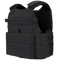 The Condor Modular Operator Plate Carrier Gen II is a black tactical vest featuring adjustable shoulder straps and multiple rows of webbing for attachments.