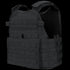 The Condor Modular Operator Plate Carrier Gen II is a black tactical vest featuring adjustable shoulder straps and multiple rows of webbing for attachments.