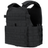 The Condor Modular Operator Plate Carrier Gen II is a black tactical vest featuring adjustable shoulder straps and multiple rows of webbing for attachments.