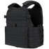 The Condor Modular Operator Plate Carrier Gen II is a black tactical vest featuring adjustable shoulder straps and multiple rows of webbing for attachments.