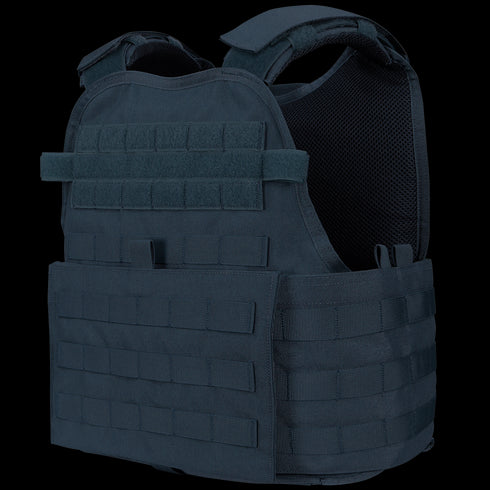 The Condor Modular Operator Plate Carrier Gen II is a black tactical vest with adjustable shoulder straps and multiple gear attachment points, shown on a white background.