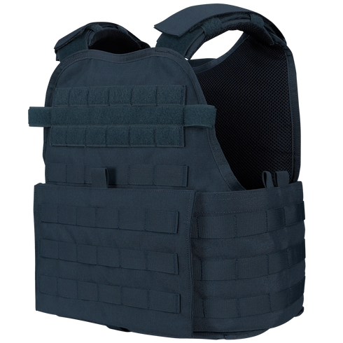 The Condor Modular Operator Plate Carrier Gen II is a black tactical vest with adjustable shoulder straps and multiple gear attachment points, shown on a white background.