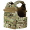 The Condor Modular Operator Plate Carrier Gen II in MultiCam features multiple attachment points and padding, designed for military or law enforcement use.