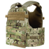 The Condor Modular Operator Plate Carrier Gen II in MultiCam features multiple attachment points and padding, designed for military or law enforcement use.