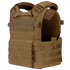The Condor Modular Operator Plate Carrier Gen II is a tan tactical vest with MOLLE webbing and Velcro panels, designed for armor plates and attaching accessories.