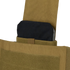 A ballistic plate partially inserted into the Condor Modular Operator Plate Carrier Gen II in Scorpion OCP, a tactical vest widely used by military and law enforcement personnel.